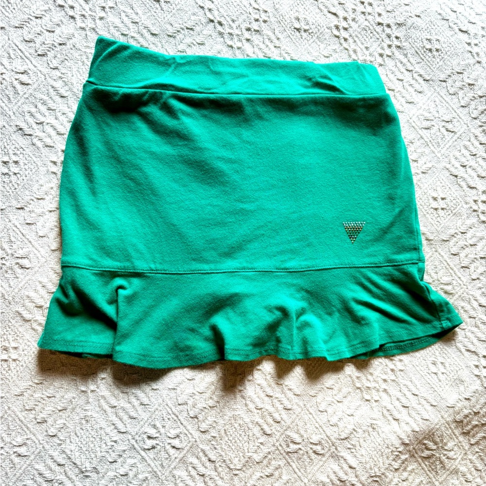 Kelly green girls skirt with built in shorts